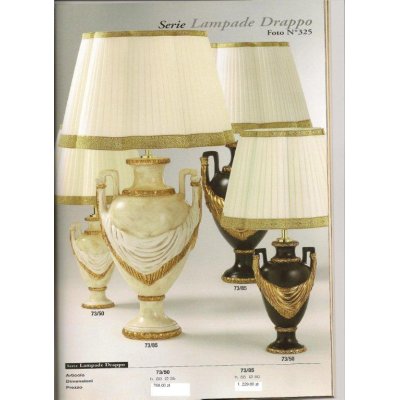  Lampa stołowa DRAPPO BLACK – rzeźbiarska elegancja i arystokratyczne złoto | CRESTANI