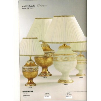  GREKA Avorio - lampa nocna włoskie fi 30, h 50 cm, lampa kol. kość słoniowa