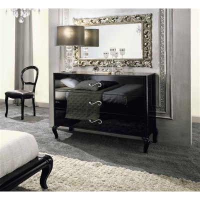 Magic  -  komoda  czarna w połysku  w stylu   FENDI CASA