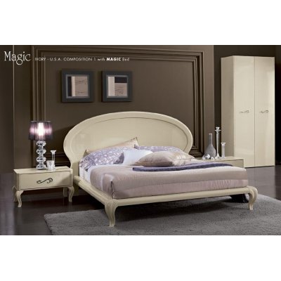  Magic Beige - łóżko tapicerowane 160x200, meble do sypialni  w stylu FENDI CASA