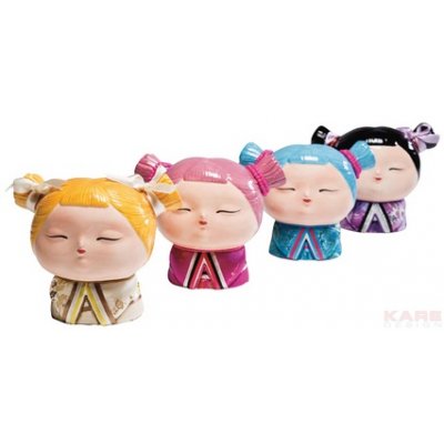  Japonese Girls -  skarbonka ceramiczna  kolor żołty  z Kare Design 