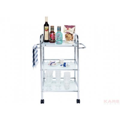 Cucina White  -  prostokątny barek na kólkach z Kare Design
