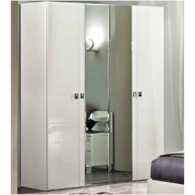  ONDA szafa 4/D z lustrem Art Deco w kolorze białym, meble włoskie