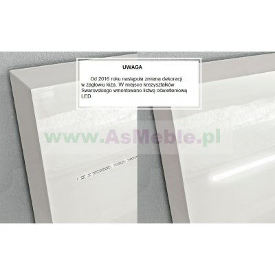  ONDA LEGNO - łóżko 180x200, meble włoskie Art Deco w kolorze białym