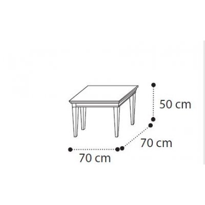  TREVISO Avorio stolik  70x70  cm.włoskie meble stylowe