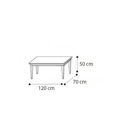  TREVISO DAY Avorio stolik coffe 120x70 cm włoskie meble stylowe