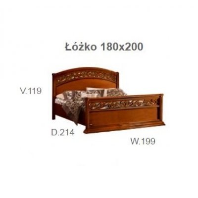  łoże z pierścieniem 180x200 TORRIANI BOTTICELLI  NOCE włoskie meble włoskie w stylu klasycznym