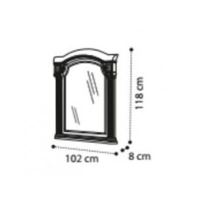   AIDA - lustro na bufet  102x118  stylowe meble do salonu
