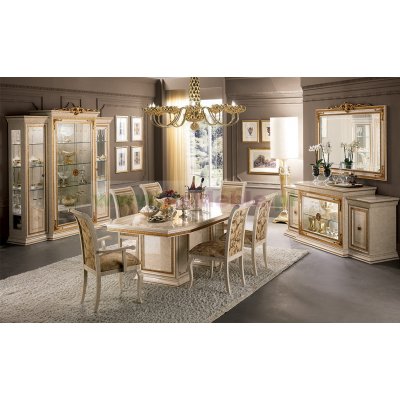  LEONARDO LUX FOTEL  KATEGORIA - A  -  ART. 210 -  ekskluzywny komplet do jadalni z meandrem Versace, włoskie meble