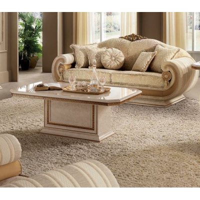  LEONARDO LUX ŁAWA COFFE  cm 140 x 80  -LEONARDO   ekskluzywny komplet do jadalni z meandrem Versace, włoskie meble