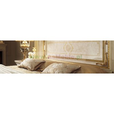  LEONARDO LUX - łoże King 180x200 cm Bez dekoracji , ekskluzywny komplet do sypialni z meandrem Versace