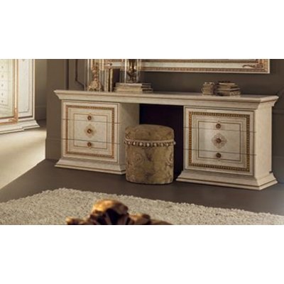  LEONARDO LUX  Pufa (z tkaniną z próbki) Cat. B, ekskluzywny komplet do sypialni z meandrem Versace