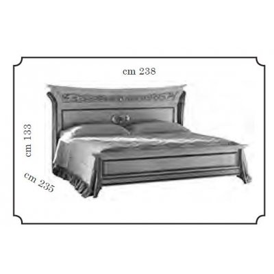 MELODIA - ekskluzywne łoże  KING 200 - 180/200 x 200 cm do sypialni z meandrem Versace, włoskie meble 