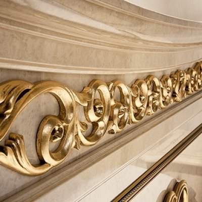  MELODIA -  ekskluzywne łoże TAPICEROWANE  ITALIAN 200 - 160 x 190/200 cm do sypialni z meandrem Versace, włoskie meble 