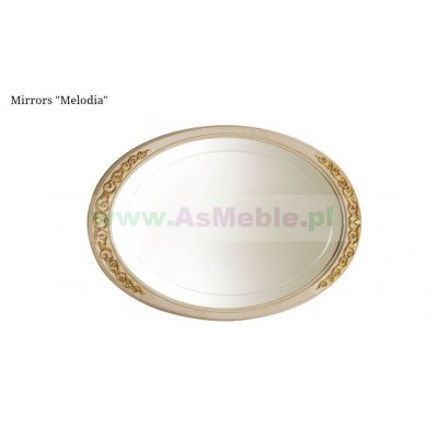  MELODIA - lustro małe 114x87cm, ekskluzywny element do sypialni z meandrem Versace