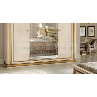  MELODIA - szafa 4/D z lustrami, ekskluzywny mebel do sypialni z meandrem Versace