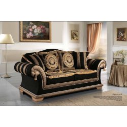 sofa EMPORIO 3 osobowa,  meandrem Versace i Meduza, włoskie meble