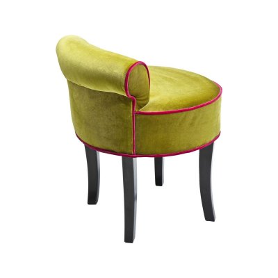  Stołek fotel z oparciem BACKREST w kolorze limonki Kare Design