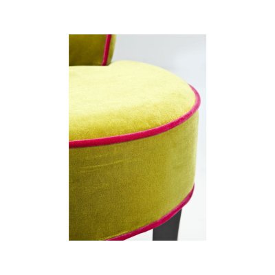  Stołek fotel z oparciem BACKREST w kolorze limonki Kare Design