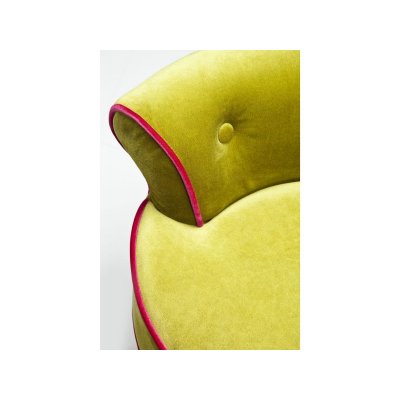  Stołek fotel z oparciem BACKREST w kolorze limonki Kare Design