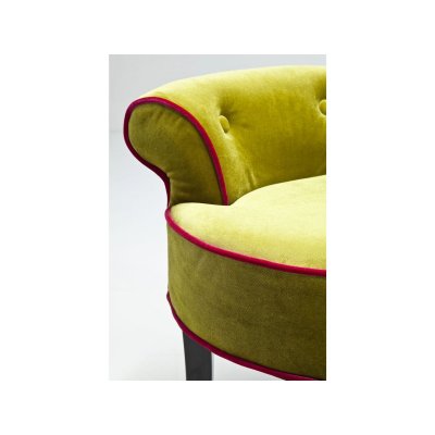  Stołek fotel z oparciem BACKREST w kolorze limonki Kare Design