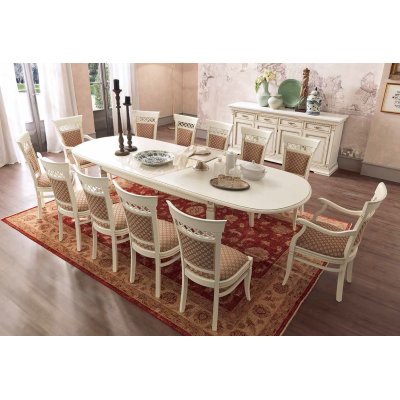 SALA BIANCO Stół rozkładany 210/300 cm  do jadalni  włoskie meble klasyczne