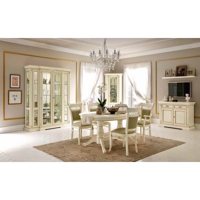  SALA BIANCO  Stół rozkładany 160/240 cm  do jadalni włoskie meble klasyczne
