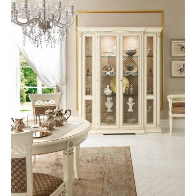  SALA BIANCO klasyczna jadalnia włoska drewniana 