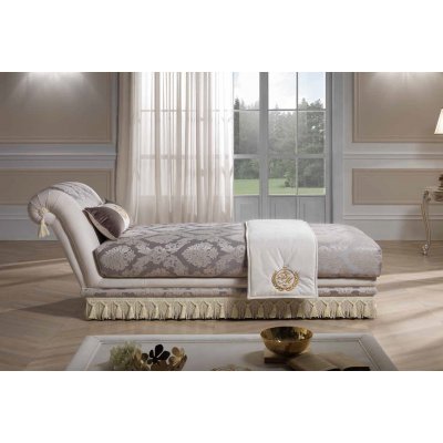 leżanka PRINCIPE 132 cm, tapicerowana włoska leżanka, szezlong 