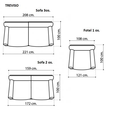  TREVISO Elegancki włoski fotel tapicerowany