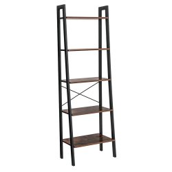 INDUSTRIAL Regał z 5 półkami vintage czarny