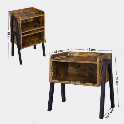  INDUSTRIAL szafka, stolik nocny vintage