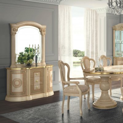  AIDA - lustro z meandrem Versace na wysoki połysk, kremowe