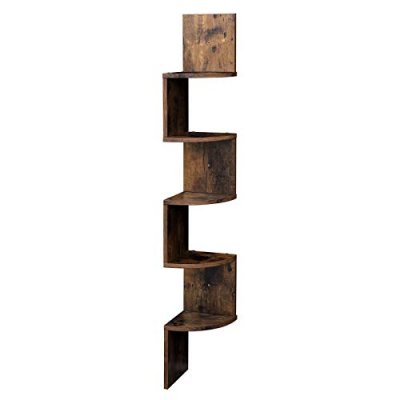  INDUSTRIAL Narożna półka, 5-poziomowa - półka ścienna Vintage oak
