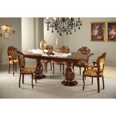 REGINA  NOCE - stół prostokątny rozkładany 250 cm+ 50 cm x 120 cm