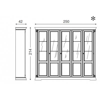  SALA BIANCO biblioteczka klasyczna 5/D włoskie meble klasyczne