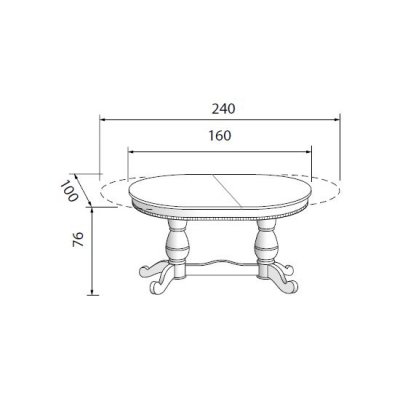 SALA BIANCO  Stół rozkładany 160/240 cm  do jadalni włoskie meble klasyczne