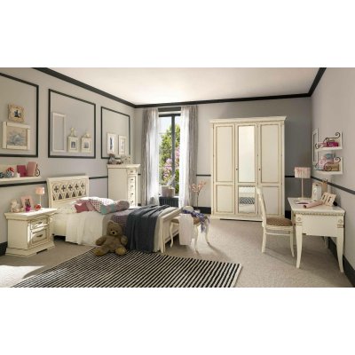  SALA BIANCO szafa 3/D gładka, włoskie meble klasyczne