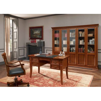  SALA CHERRY  biurko drewniane 118/61 cm prawa strona kolor czereśni włoskie meble stylowe