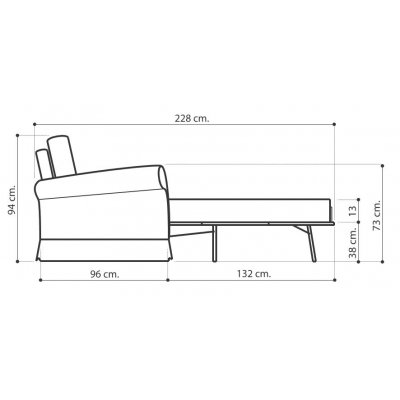  TREVISO Elegancka włoska sofa 3 osobowa TREVISO -baza