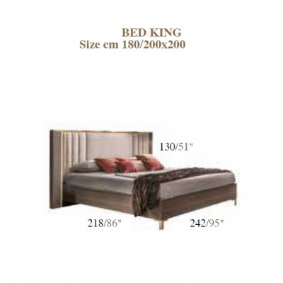  ESSENZA -łóżko z tapicerowanym zagłówkiem King Size 180x200 kat.E, kolekcja mebli do sypialni 