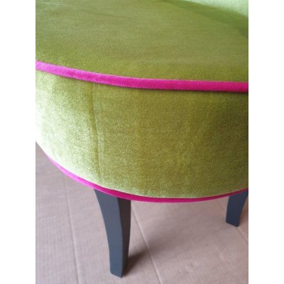  Stołek fotel z oparciem BACKREST w kolorze limonki Kare Design