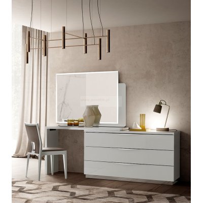  ONDA - lustro prostokątne w kolorze białym, meble włoskie Art Deco