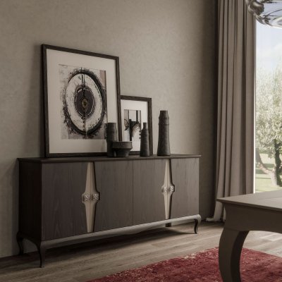  GRIFONI - włoska komoda drewniana, jesion, eklektyczna  nowoczesna klasyka