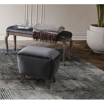 NABUCCO - ECO ławka, pufa na nóżkach 112 cm w kolorze platinium 