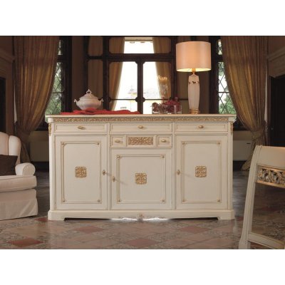  VILLA-  włoska drewniana komoda trzy drzwiowa 