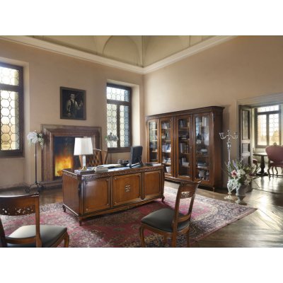  VILLA- włoski drewniany regał cztero drzwiowy