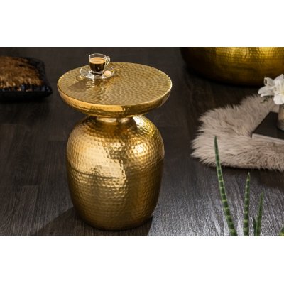 Stolik kawowy Orient 36 cm. Aluminium złoty