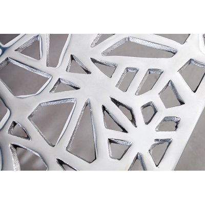  Stolik  kawowy Abstract 60 cm srebrny aluminiowy