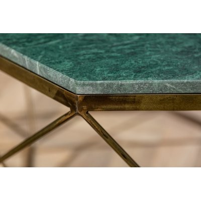  Stolik kawowy Diamond 70 cm marmur zielony